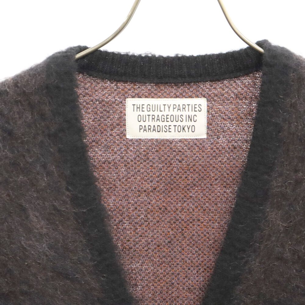 【美品】ワコマリア ZIGZAG ジグザグ モヘア カーディガン L WACKO MARIA ワコマリア 19AW ZIGZAG MOHAIR KNIT CARDIGAN