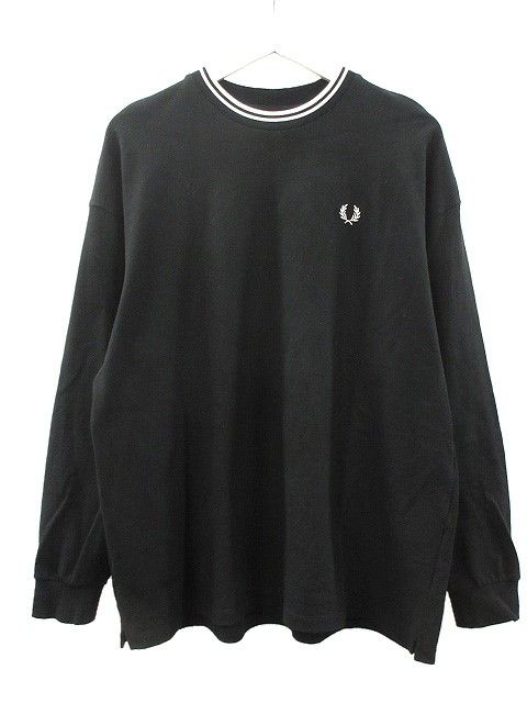 フレッドペリー FRED PERRY BEAMS ティップライン ピケ ロングスリーブ Tシャツ M ブラック 黒 2024FW トップス 長袖