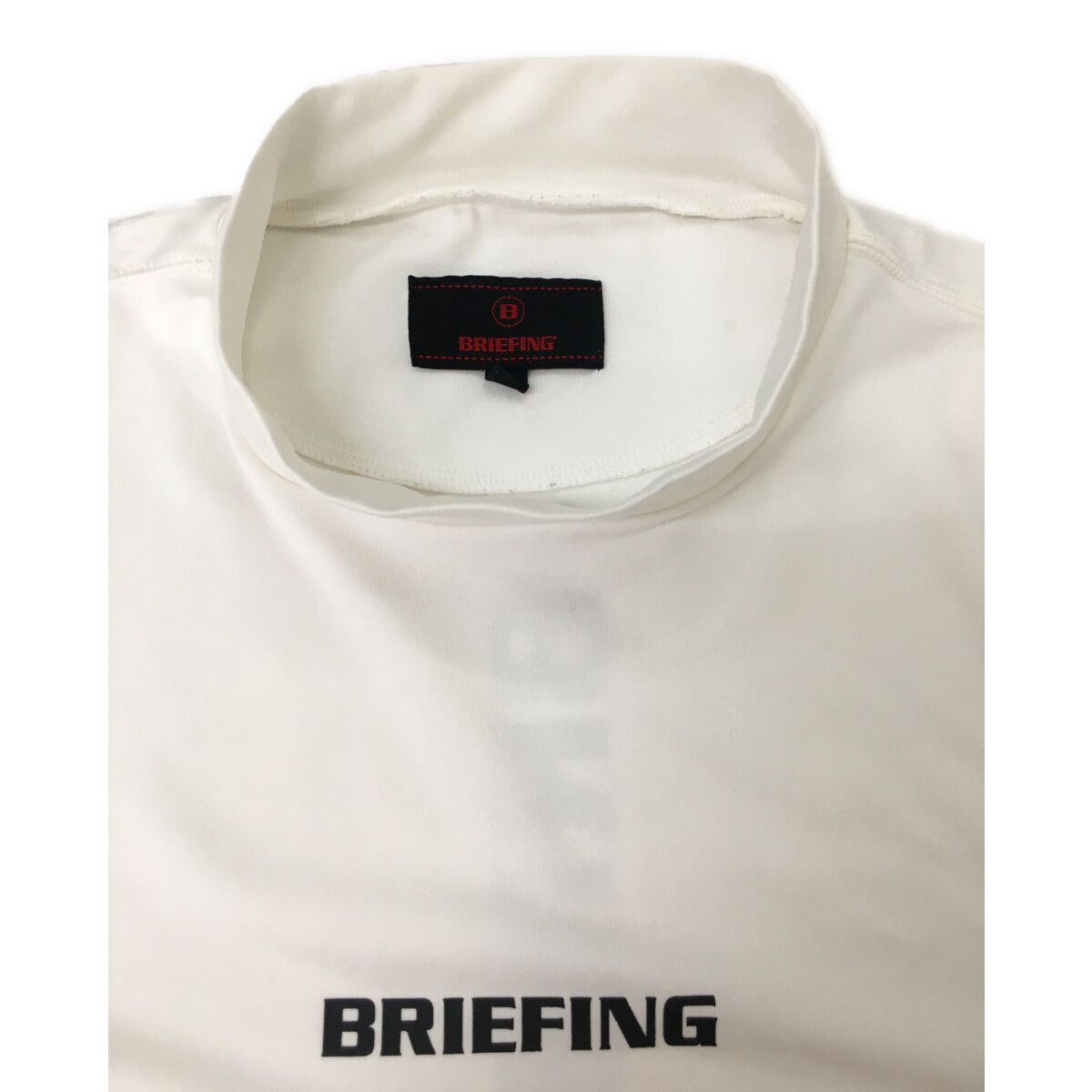 メンズ ブリーフィング BRIEFING 半袖シャツ XL 白 ホワイト モック