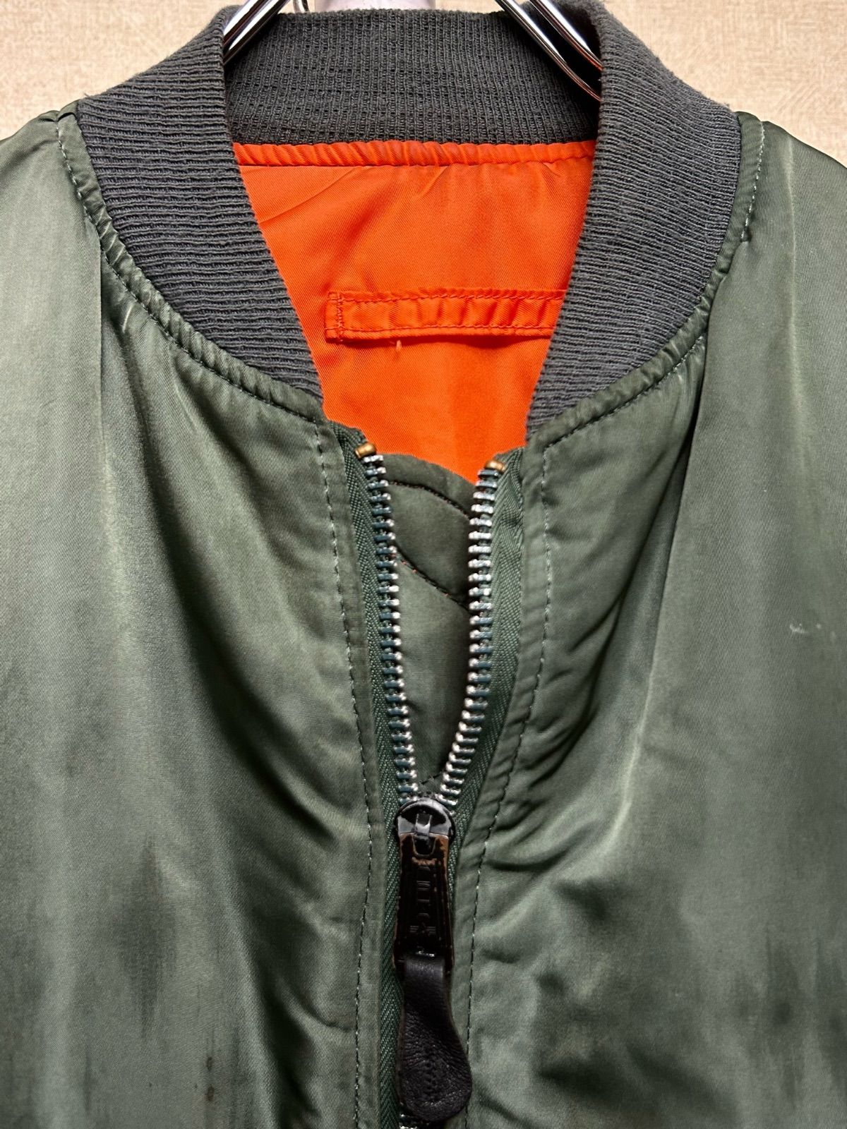 期名門ALPHA社MA-1フライトJKTテッパンOLIVE