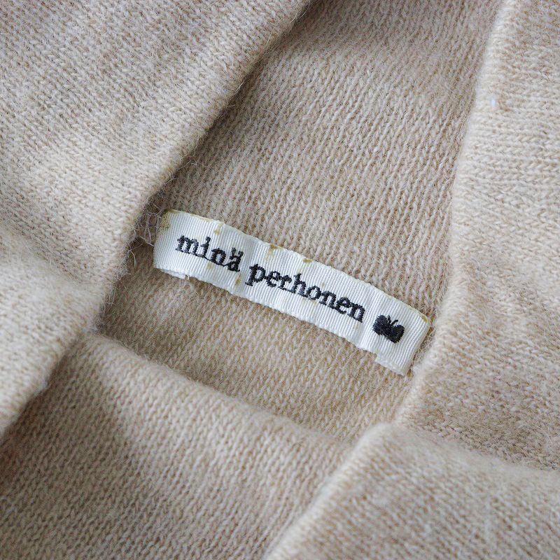 ミナペルホネン mina perhonen wa8267 sand hill キャメル ハイネック