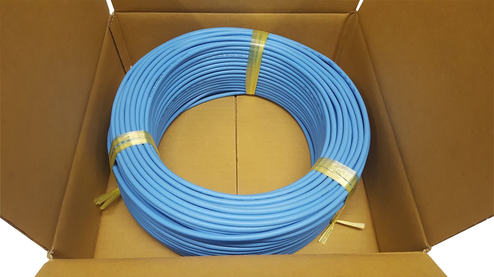線 高性能ギガビット伝送対応LANケーブル Cat6 100m巻 水色 0.5 - 4P NSGDT6 SB 100