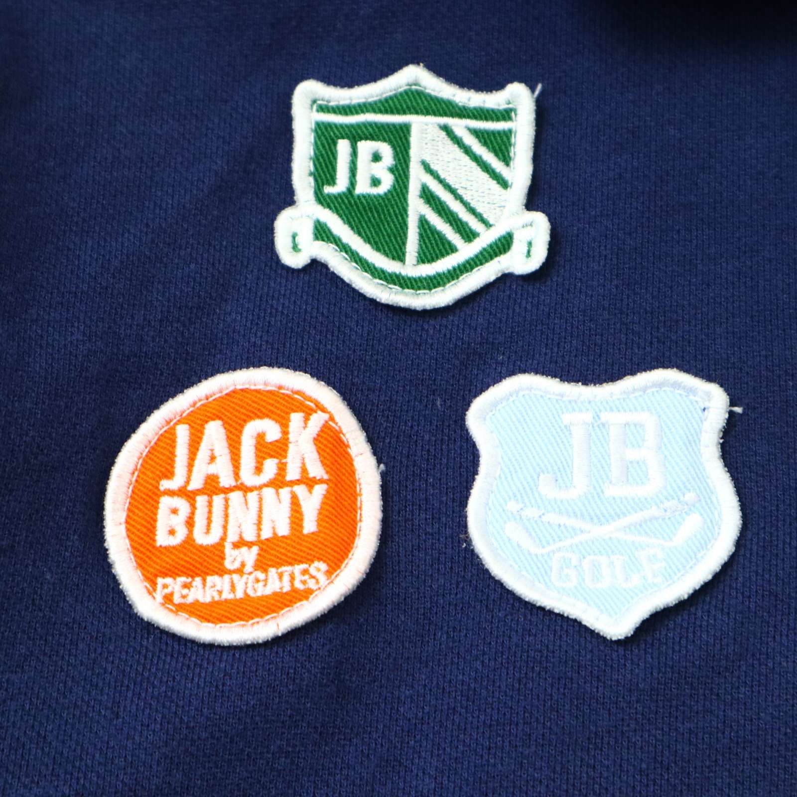 【美品】 ジャックバニー パーリーゲーツ ゴルフウェア ジャケット 2 ワッペン ジャックバニー JB [ドラえもん]パイルワッペンスタジャン