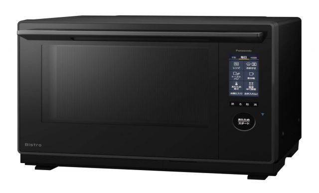 パナソニック オーブンレンジ スチーム ビストロ モデル 30L 2段 おまかせグリル 高精細 64眼スピードセンサー 時短料理 スマホ連携 ブラック NE-UBS10D-K