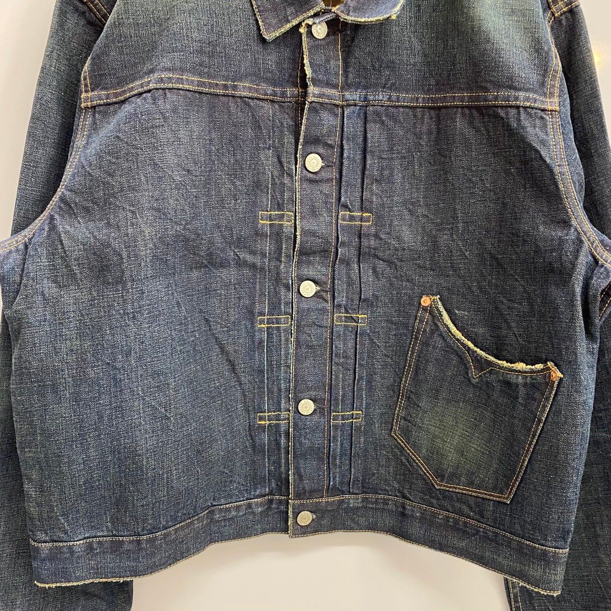 RRL ダブルアールエル Gジャン デニムジャケット 1 インディゴ コットン ダブルアールエル RRL 1st デニム Gジャン deadstock タグ付き