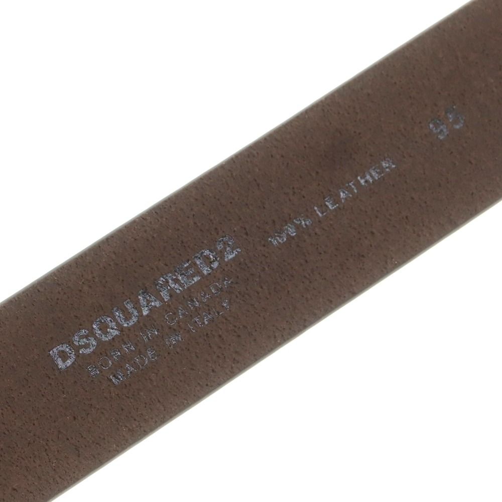 新品】ディースクエアード DSQUARED2 レザー ベルト ダークブラウン  
