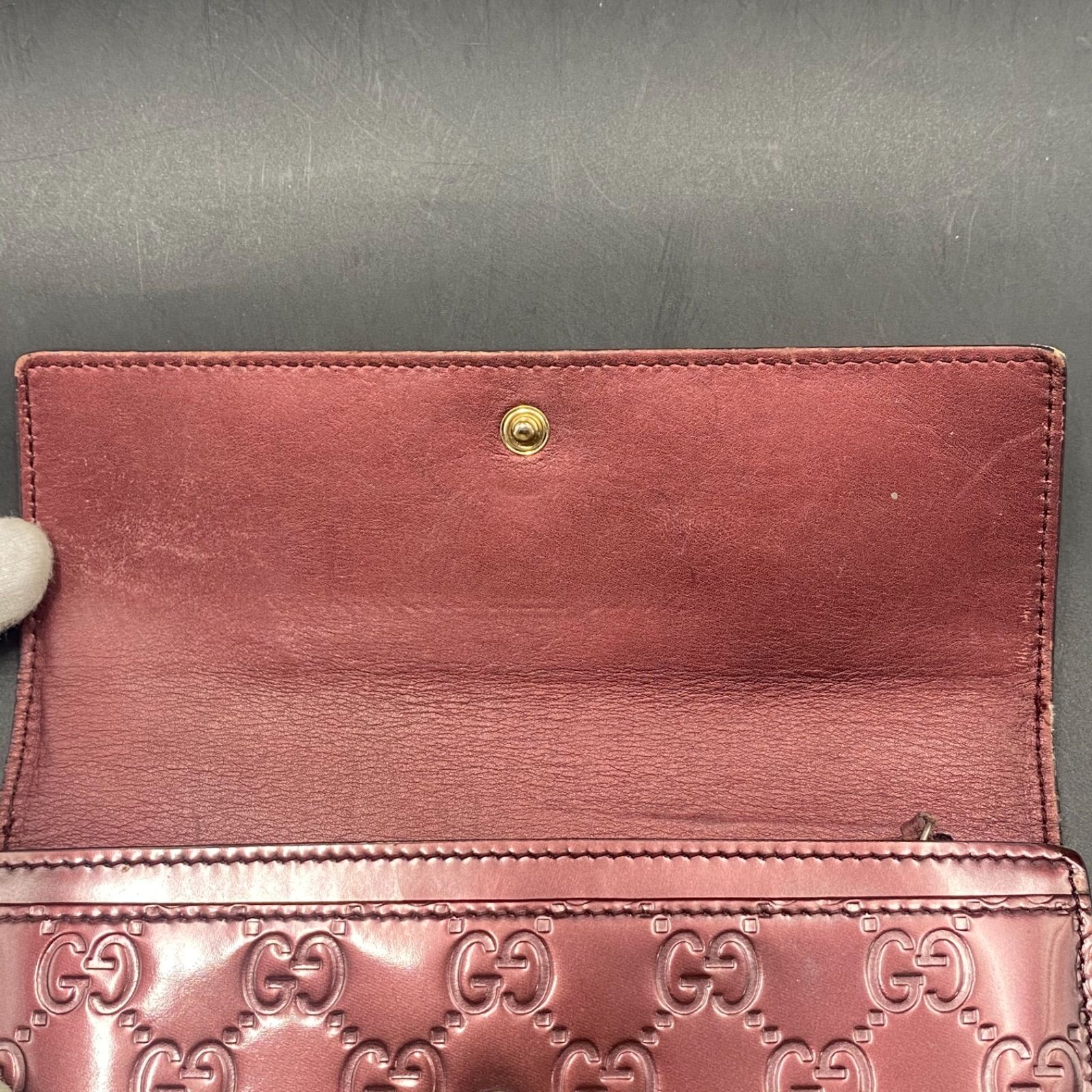 GUCCI（グッチ） グッチシマ ラブリーハート GG柄 パテントレザー 長 
