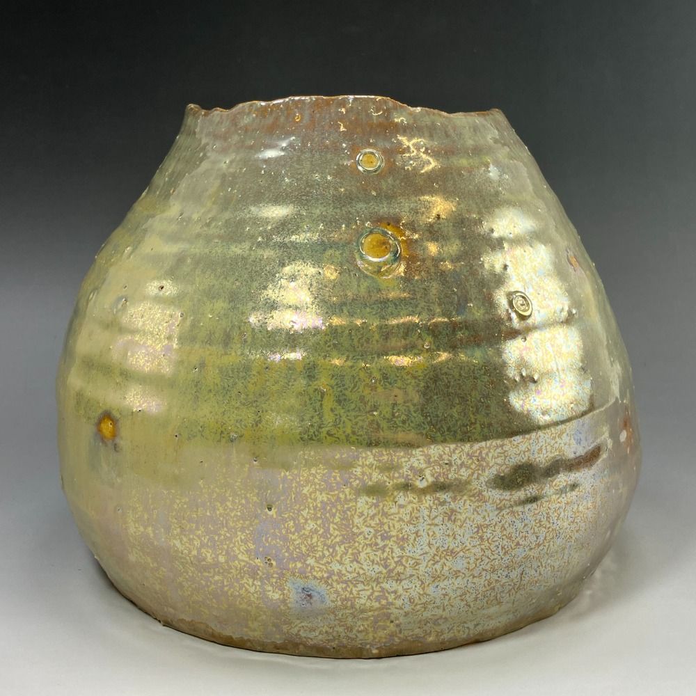 作 ラスター釉壺