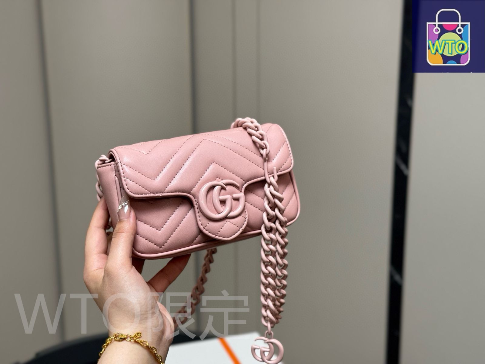 今日特価】Gucci グッチ GG マーモント シリーズ 羊革のマカロン