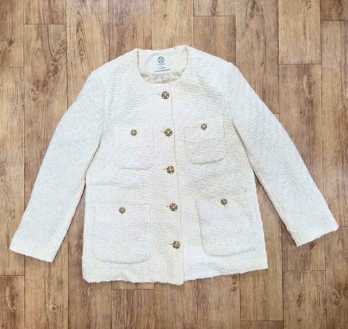 A.T.CORNER アットコーナー x Y J Kang at corner コラボ ツイードジャケット 55 ー 66