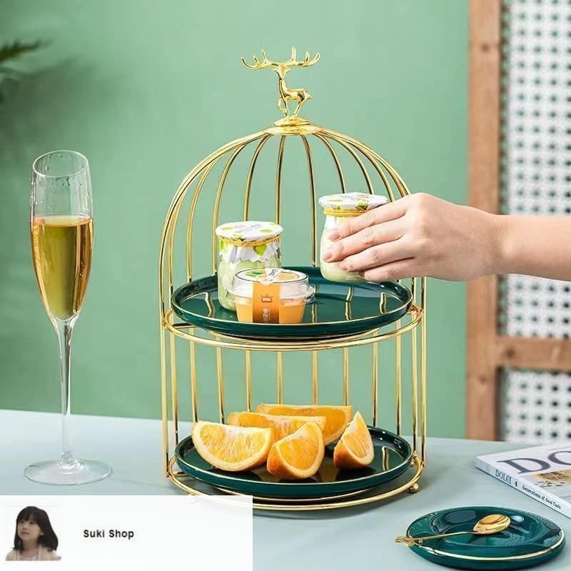 新しい未使用北欧ケーキ スタンド プレート2段セット アフタヌーン