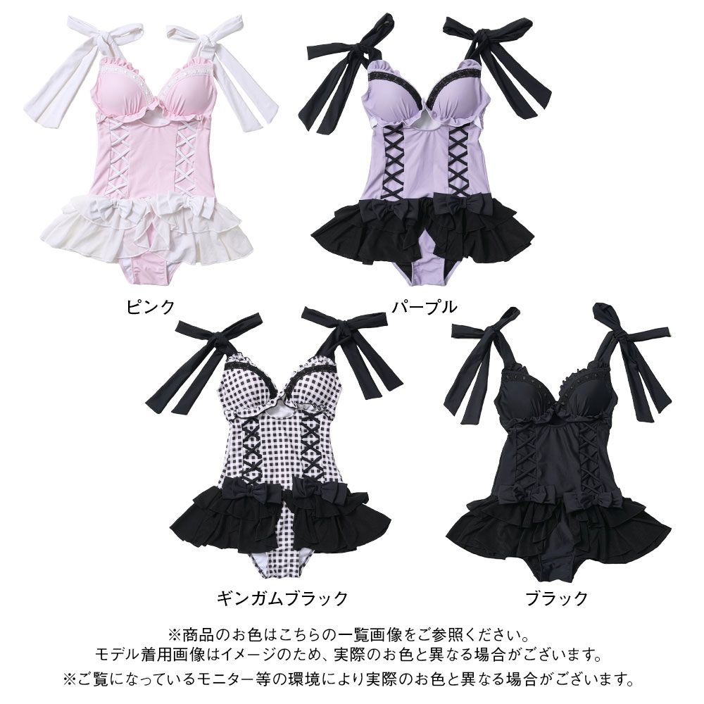 夢展望公式 [新品未使用] レースアップランジェリー水着