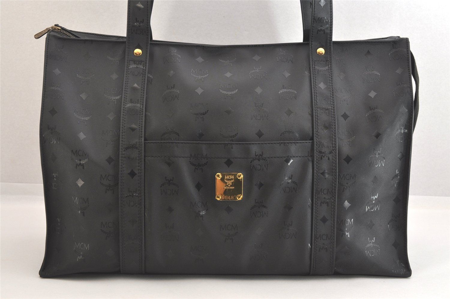 MCM エムシーエム ヴィンテージ ショルダートートバッグ ピーブイシー ブラック 2463N