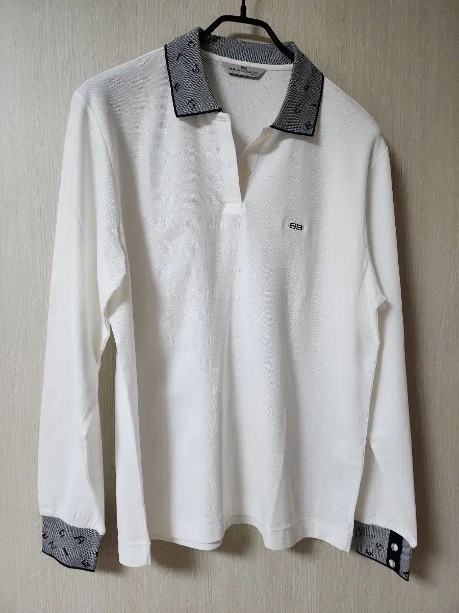 正規品 BALENCIAGA(バレンシアガ) ロゴ 刺繡 長袖 ポロTシャツ