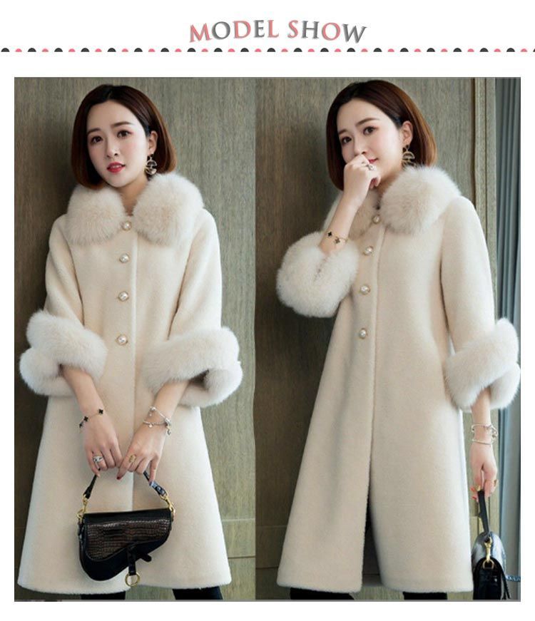 ANDWANG アウター Fur zip up jacket