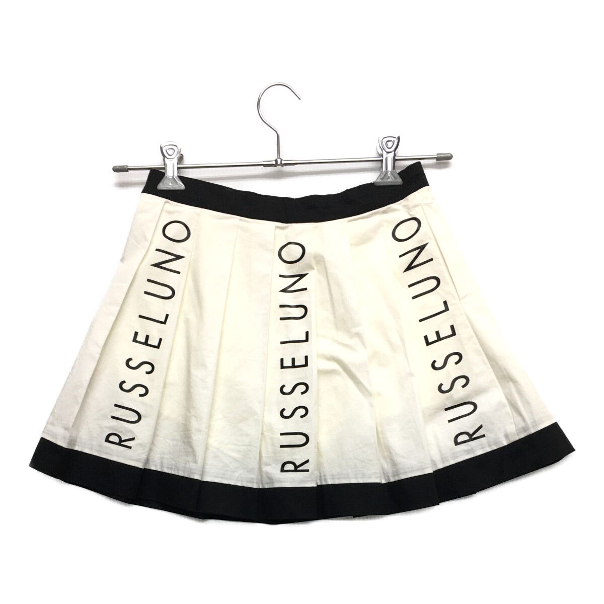 中古 レディース ラッセルノ RUSSELUNO スカート 1(M) 白×黒 プリーツ