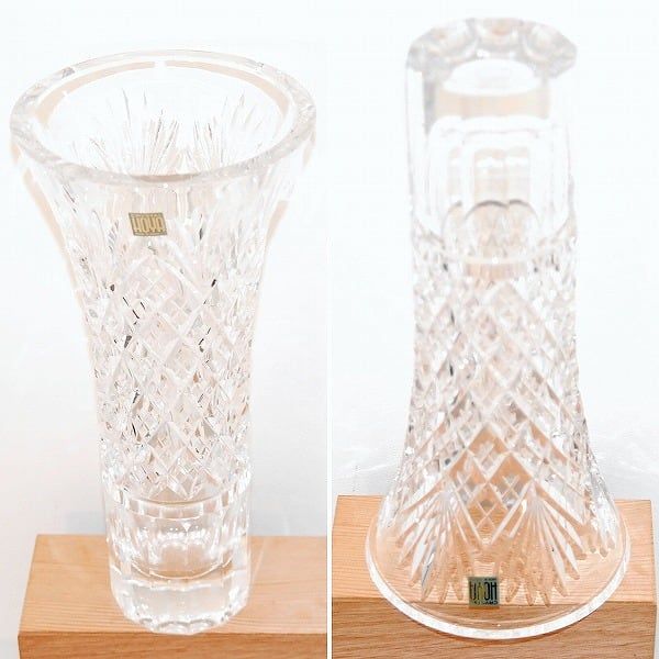 HOYA・クリスタル・花瓶・No.170517-08・梱包サイズ80 節約 HOYA