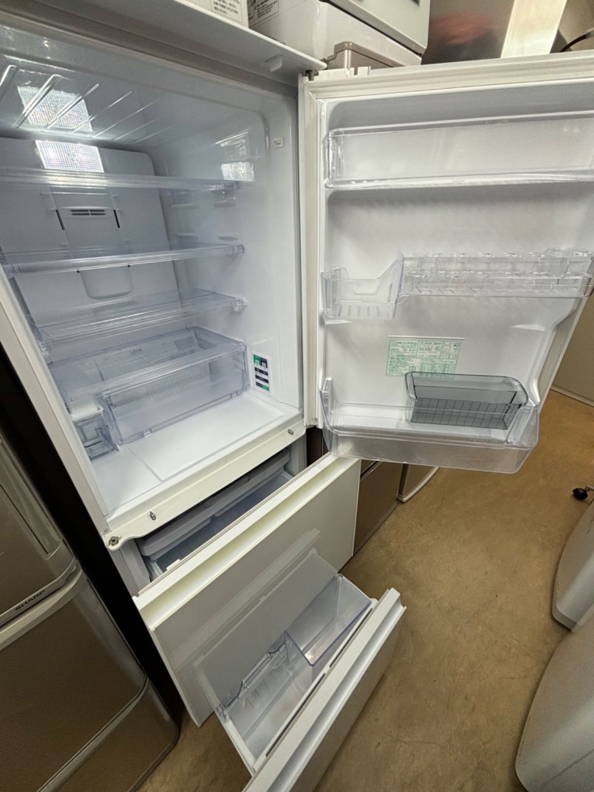 SHARP 冷蔵庫 356L どっちでもドア SJ-GW36D-W