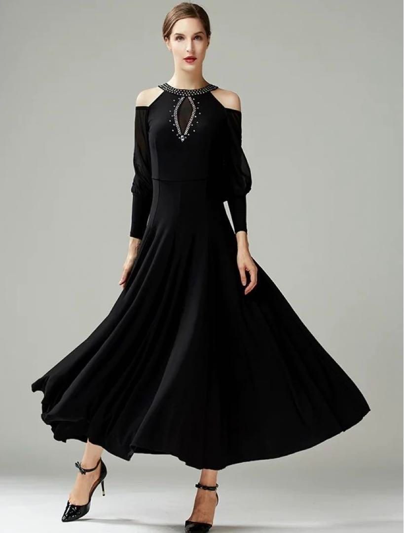 新品 社交ダンスドレス 衣装 スタンダード ブラック ピンク フェザー (M) 新品 社交ダンスドレス 衣装 スタンダード ブラック ピンク フェザー (M)