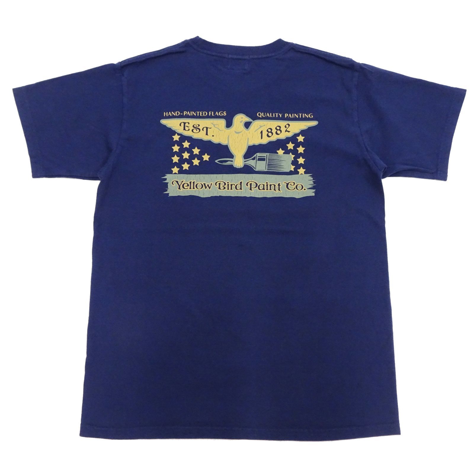 24S-PT18 フェローズ 半袖Tシャツ PHERROW'S Yellow Bird Paint Co. アドバタイジング Tシャツ ネイビー 新品 アメカジショップ