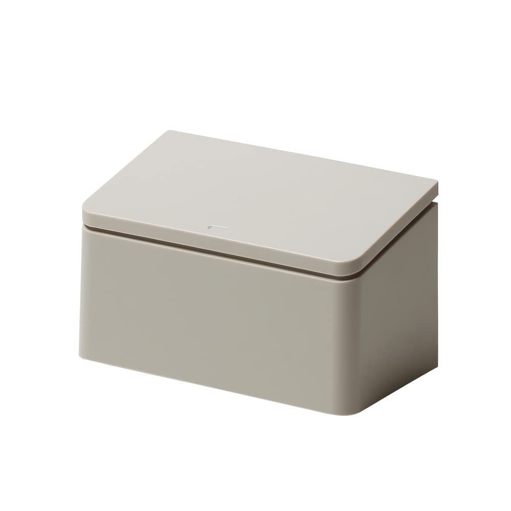 ゴミ箱 フタ付き サンドホワイト 1.8L TUBELOR ideaco(イデアコ) flat rectangle (チューブラー フラットレクタングル)