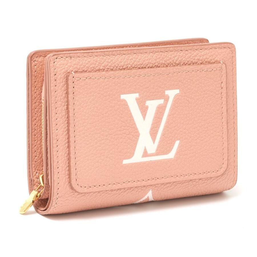 LOUIS VUITTON ルイヴィトン ポルトフォイユ ク M81649 ミニウォレット 二つ折り財布 モノグラム アンプラント×レザー ピンク
