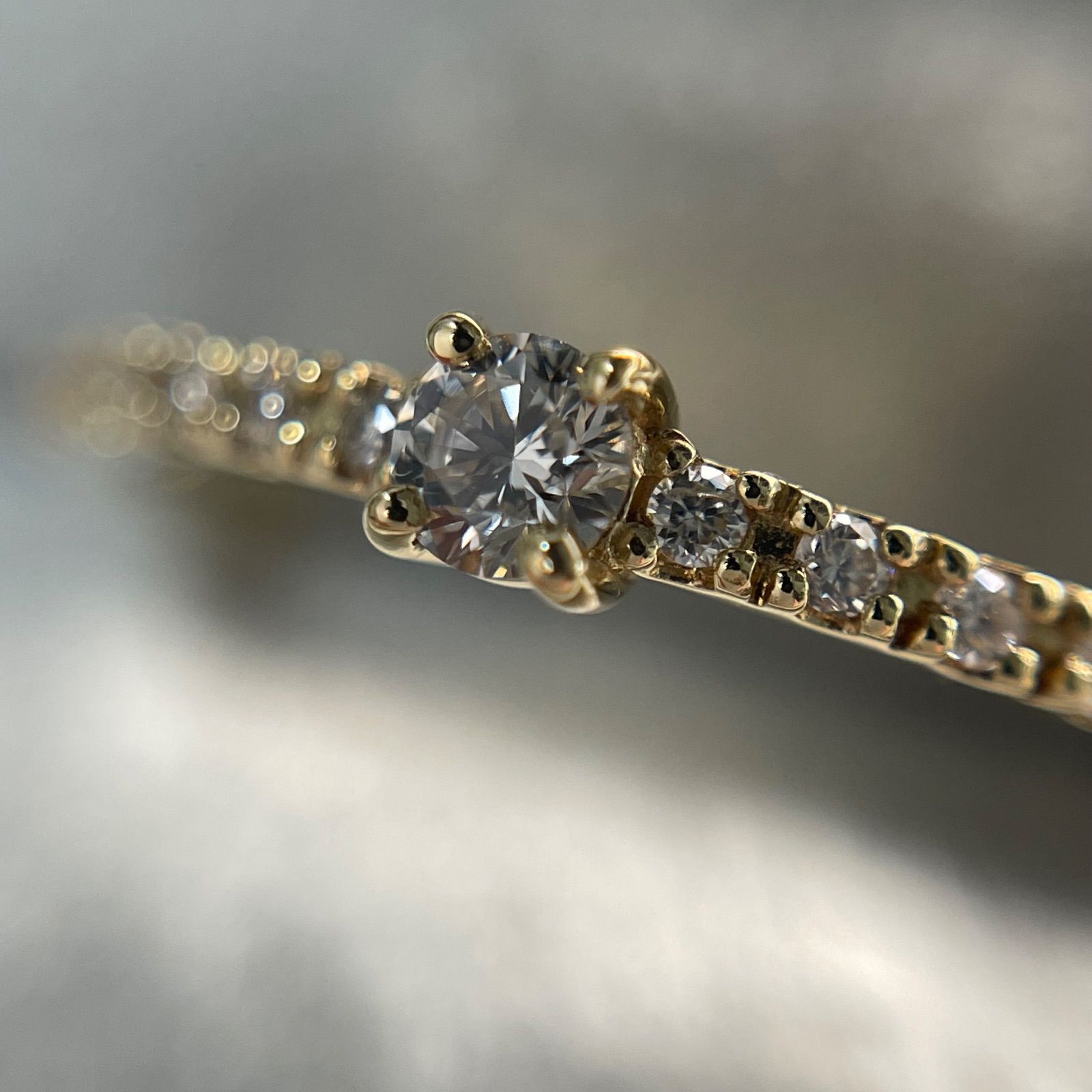 天然ダイヤモンドリング約0.12ct k18の通販 by 天然ダイヤモンド