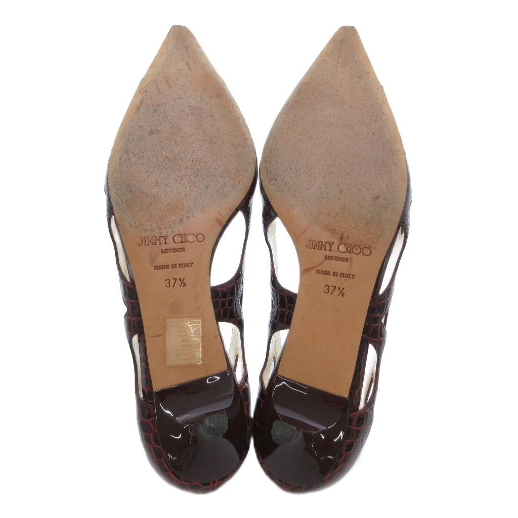 と*と様 JIMMY CHOO クロコ型押しサンダル JIMMY CHOO クロコ型押しサンダル