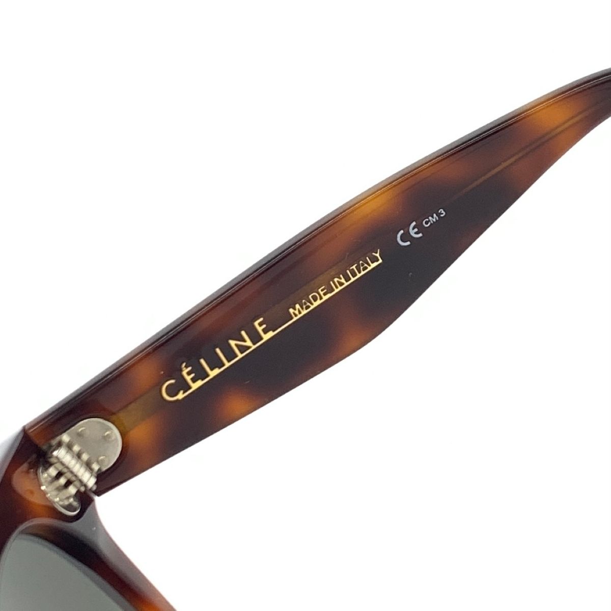 CELINE べっ甲柄 両サイドロゴ サングラス