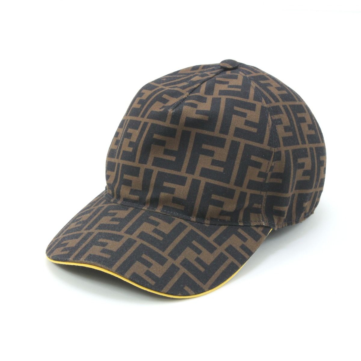 $$ FENDI フェンディ ズッカ柄 キャップ 帽子 ブラウン