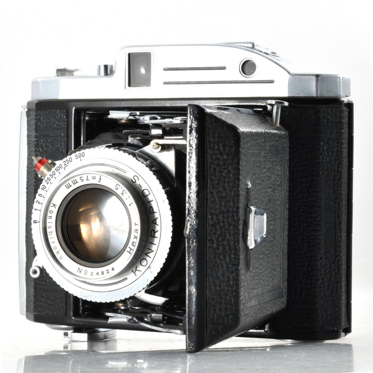 コニカ Konica Konishiroku Pearl II 6x4.5 中判フィルムカメラ アンティークにも P024