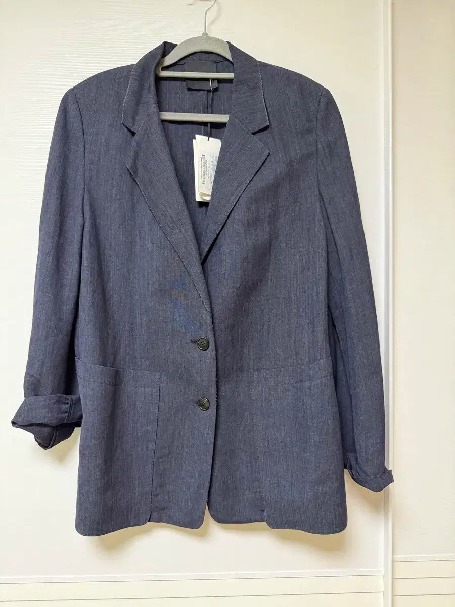 カシミヤリンブレンドネイビージャケット 24ss