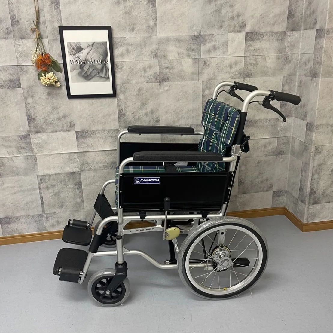BMJ16-42SB-M カワムラサイクル 介助式 車椅子 アルミ製 中古車椅子