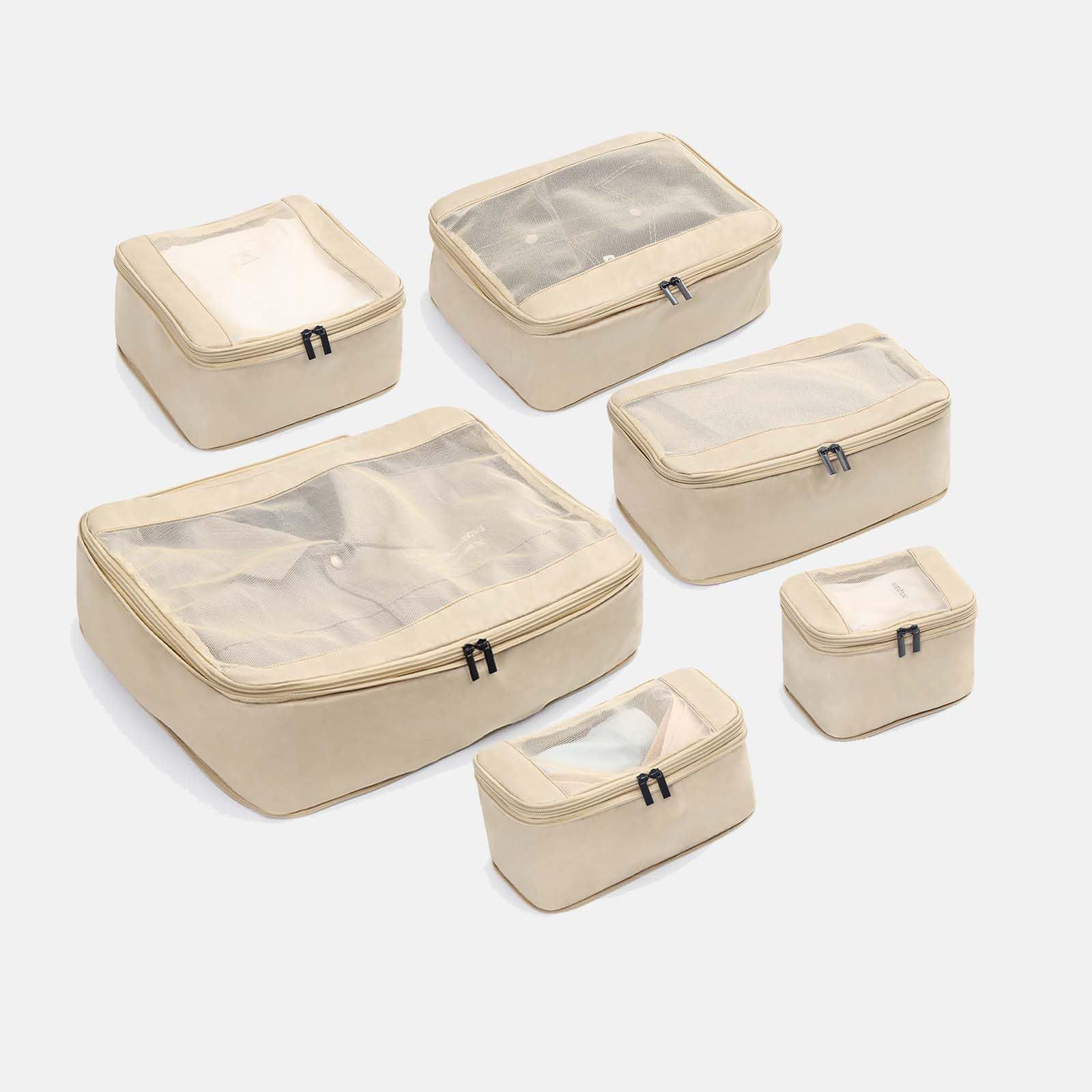 圧縮トラベルセット キューブ旅行荷物パッキング オーガナイザー、6 PCS、拡張可能なスーツケース トラベルポーチ オーガナイザー ショップ セット旅行 必需品バッグまたはホーム ストレージ用 GOTENTIFY (SN-jpPO6-カーキ 6Pcs) GOTENTIFY トラベルポーチ 圧縮トラベル  ... 旅行収納袋 スーツケース用圧縮パッキングキューブ 3個 拡張可能なスーツケースオーガナイザー 軽量荷物オーガナイザー パッキングバッ