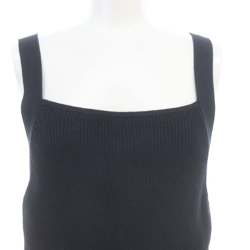 ンニット NKNIT cotton rib square knit tank top ニットタンク