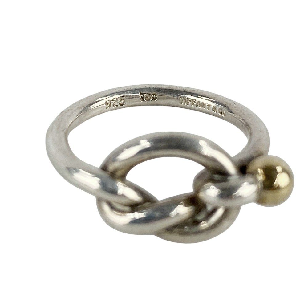 □美品□ ティファニー ラブノット リング 指輪 コンビ SV925 K18  