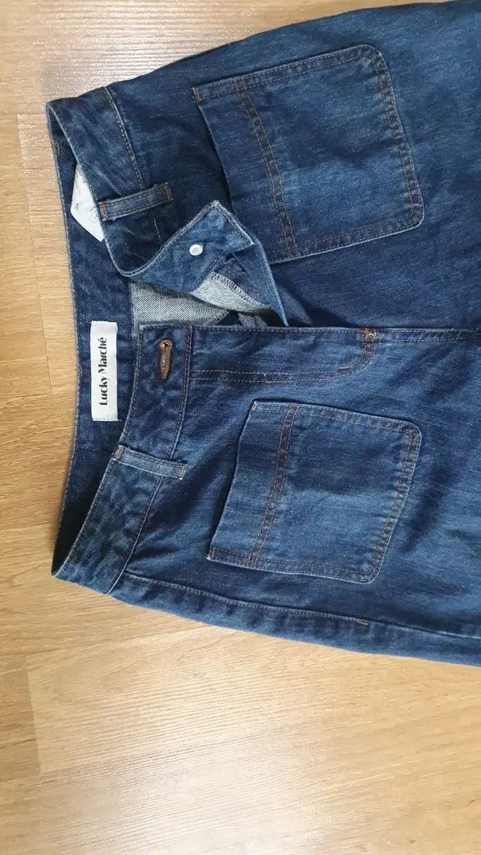 ラッキーマルシェ ワイドデニムパンツ