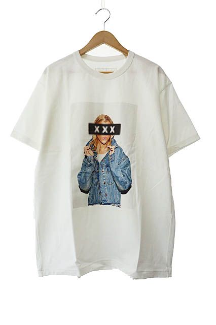 GOD SELECTION XXX ゴッドセレクション トリプルエックス Kate Moss Tee ケイトモス フォト ロゴ プリント 半袖 Tシャツ L 白 ホワイト ブランド古着ベクトル 中古250110