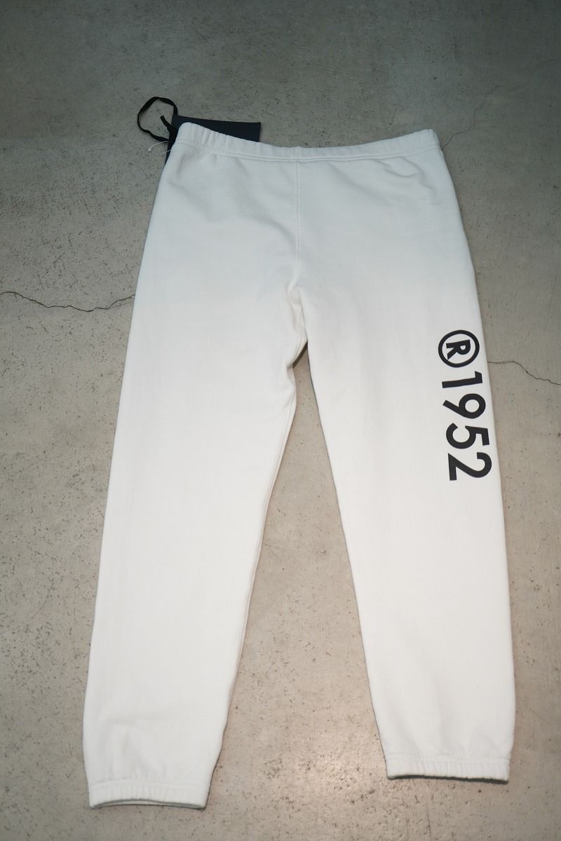 正規 MONCLER GENIUS モンクレール ジーニアス 1952 ロゴ スウェット ジョガー パンツ 白S G20928H00007 本物914P♪