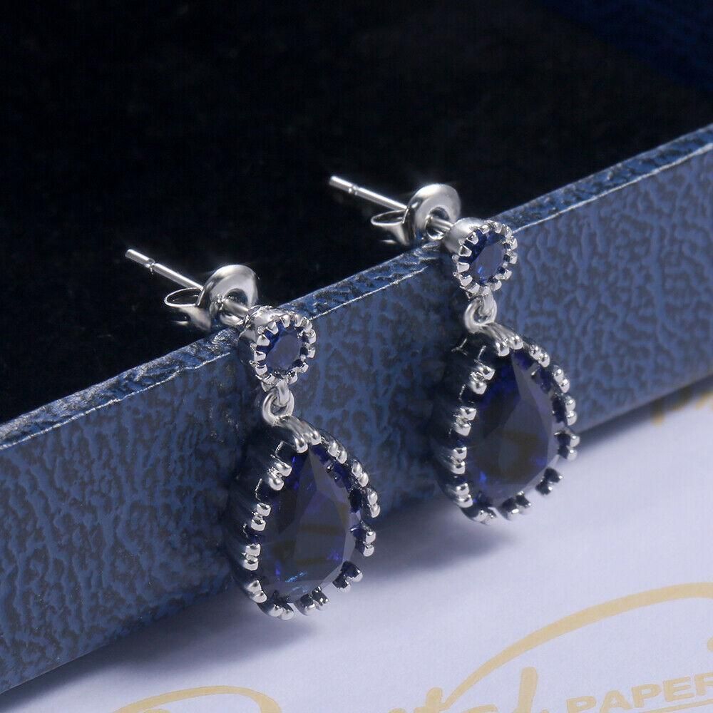 ピアス 未使用 ブルーサファイア 大振り ペア DF 925刻印 ジルコン ピアス 未使用 ブルーサファイア 大振り ペア DF 925刻印 ジルコン