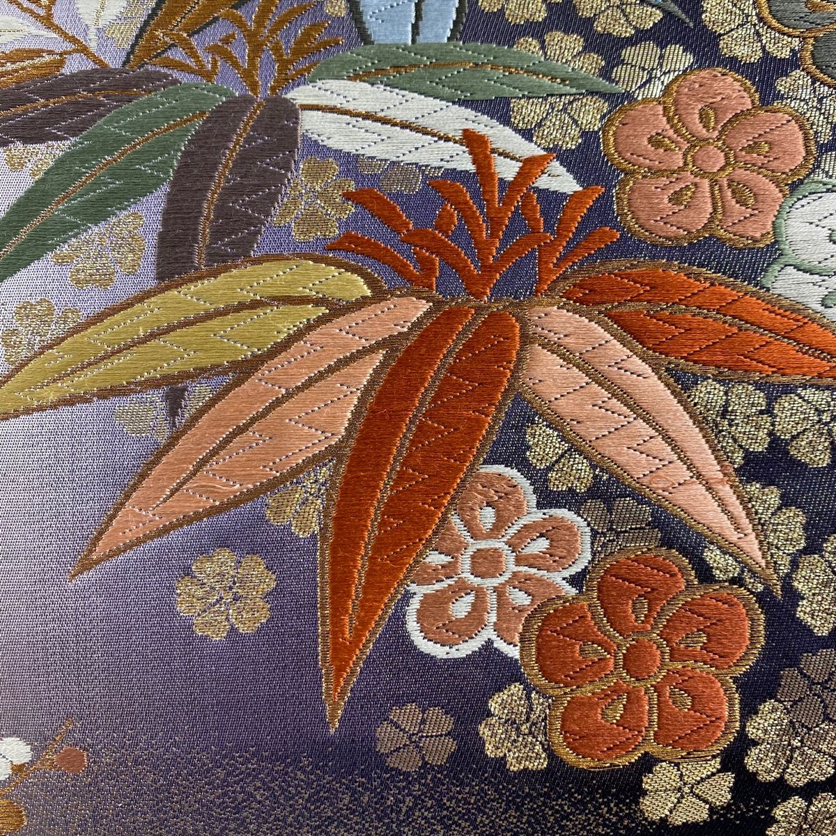 503ag64◎七五三 7歳 全通袋帯 ハーフ成人式 ラメ地 鳳凰 金糸◎ 503ag64◎七五三 7歳 全通袋帯 ハーフ成人式 ラメ地 鳳凰 金糸◎