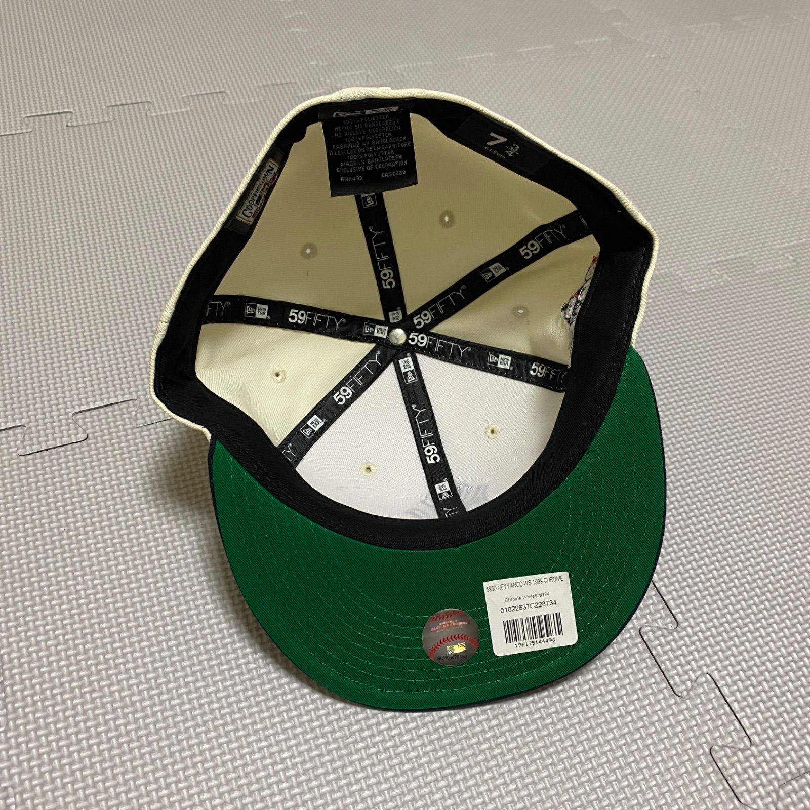 《NEWERA》ニューエラ　ニューヨーク　ヤンキース　59FIFTY　2トーン　キャップ　OGチームカラー　オフホワイト　ネイビー　ワールドシリーズ　 サイドパッチ　7 3/4