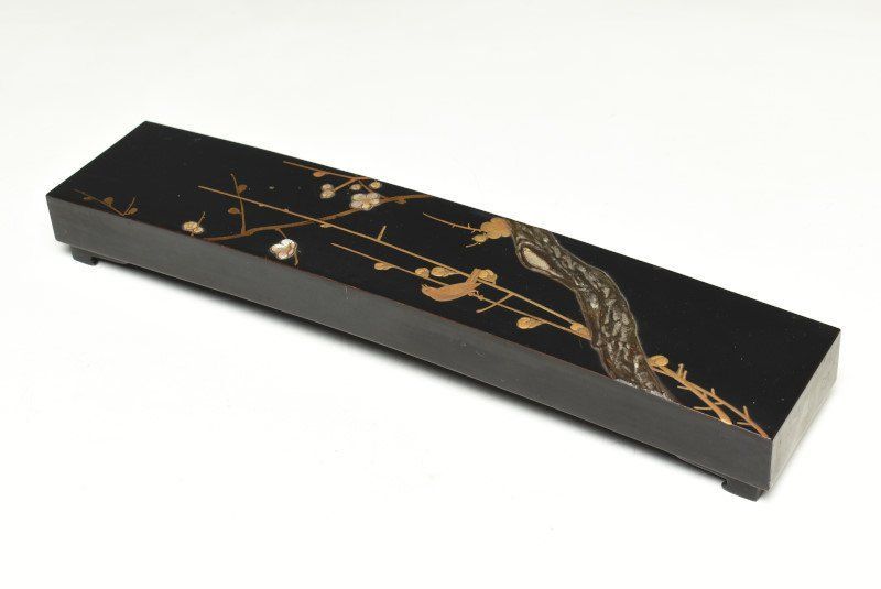 蔵A3600c 時代 蒔絵花鳥文 短冊箱 蒔絵箱