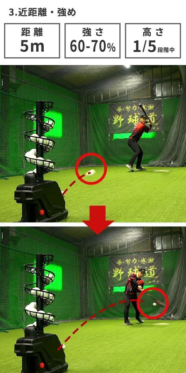 連続30球バッティング！スローボールピッチングマシン 野球 練習 BBCH