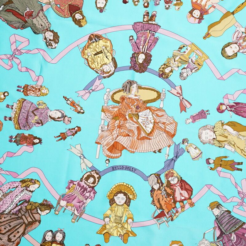 HERMES エルメス カレ90 HELLO DOLLY ハロードリー スカーフ バンダナ