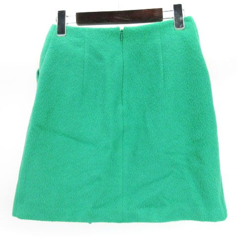 グレースクラス GRACE Class ウールビーバー ミニスカート 36 グリーン 240116E