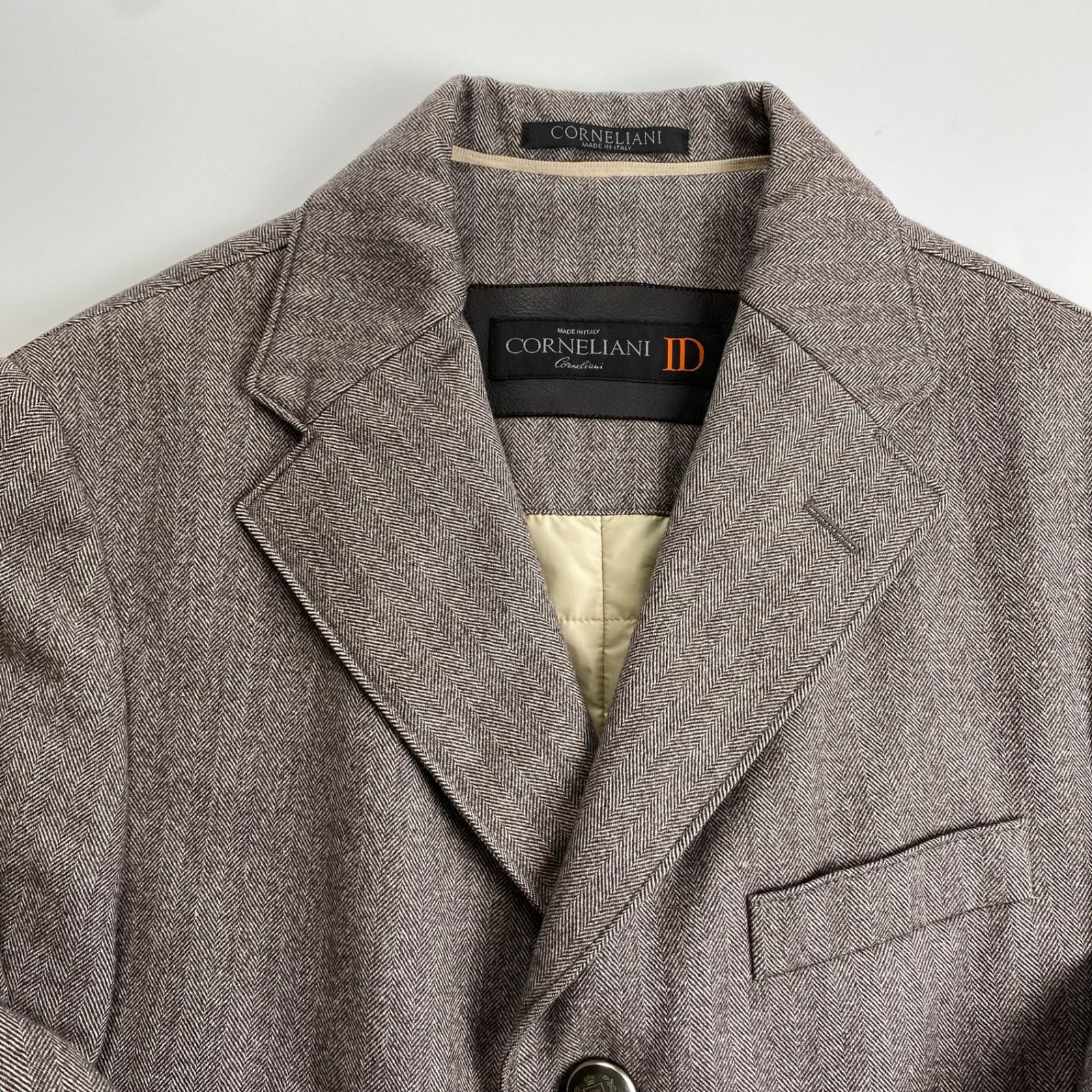 CORNELIANI コルネリアーニ / カシミヤ混 IDコート ヘリンボーン