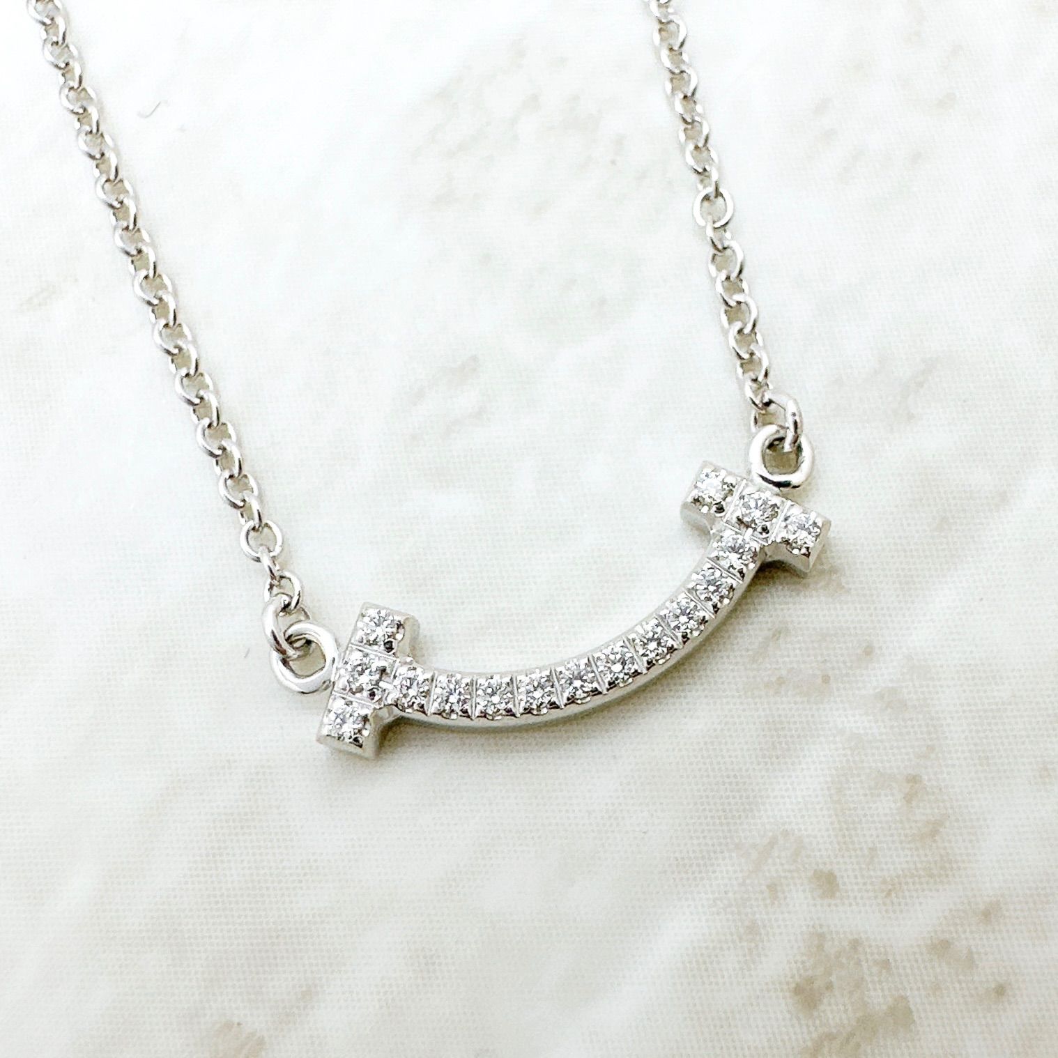 美品🌟Tiffany＆Co. Tスマイル ミニ ダイヤモンド ホワイト