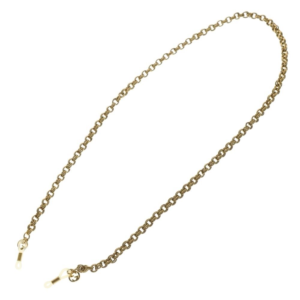 美品　GUCCI 　グッチ　ミケーレ期 メガネチェーン ストラップ ゴールド GUCCI (グッチ) ミケーレ期 メガネチェーン ストラップ ゴールド