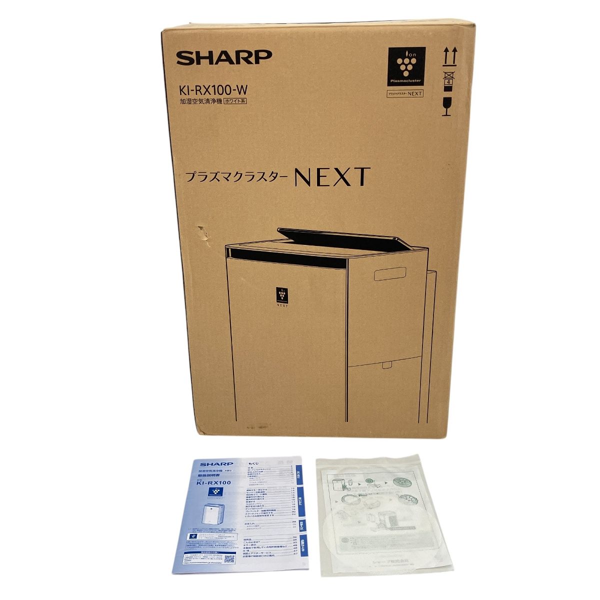 SHARP KI-RX100-W 加湿空気清浄機 プラズマクラスターNEXT搭載